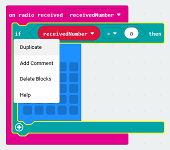 If-block, right-click and duplicate