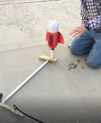 Rocket on the launcher