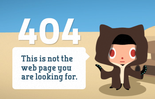 GitHub 404 page