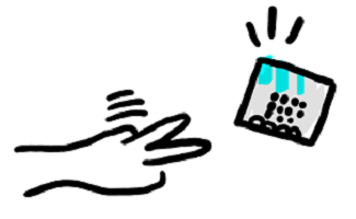 Cartoon of the Rock Paper Scissors game